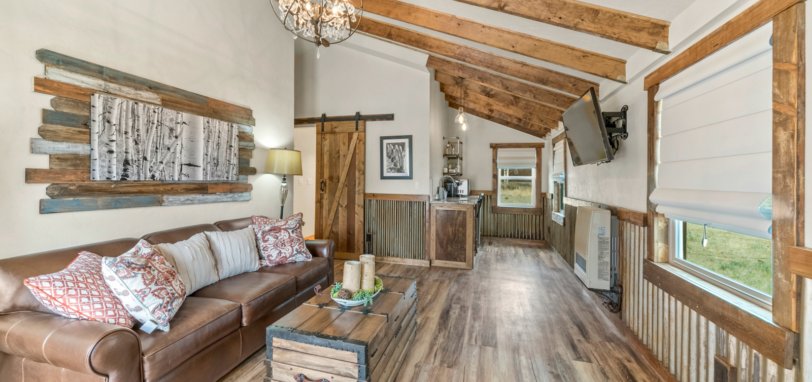 Interior of Family Cabin Living Space | Mountain River Lodge